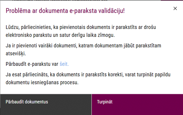 e-paraksta validācija
