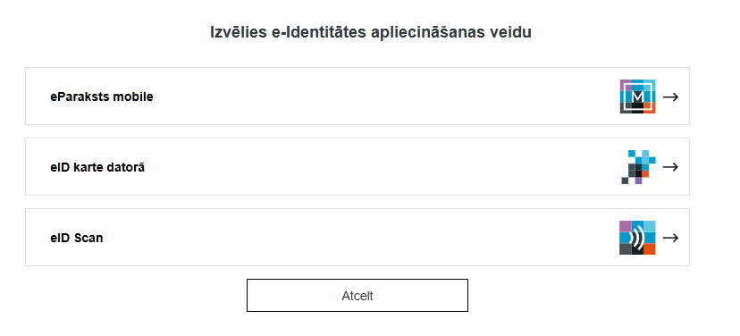e-Identitātes autentificēšanās veidi