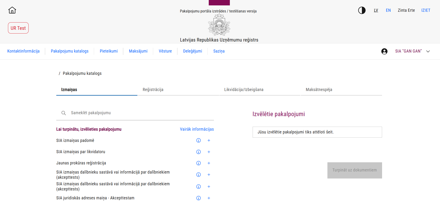 Pakalpojumu katalogs juridiskai personai